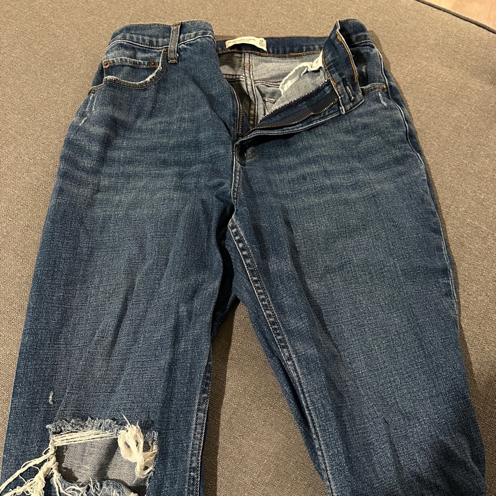 Abercrombie & Fitch Distressed Blue Jeans